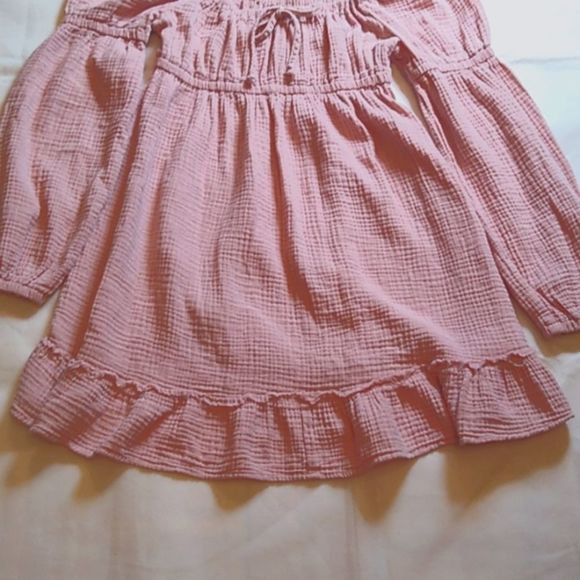 Women's Solid Short Sleeve Organza Muse Dress Wild Fable Pink Dress Size Small - Picture 4 of 5